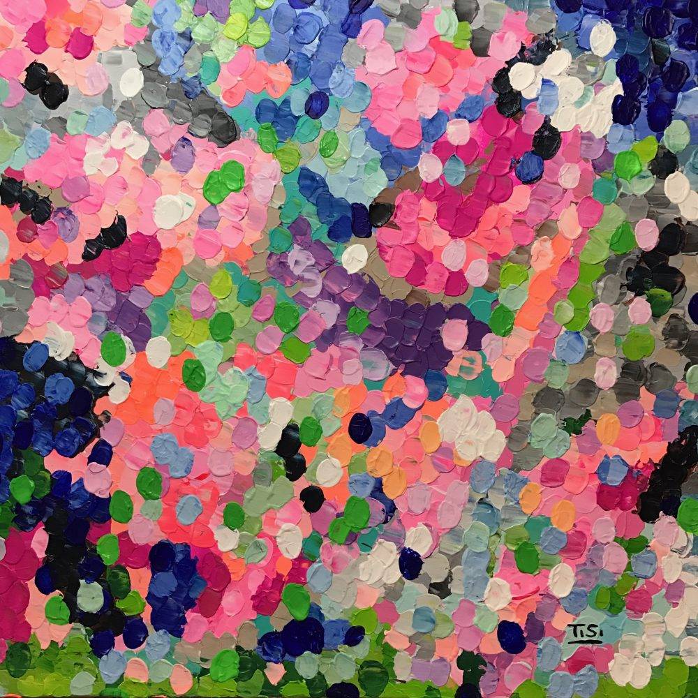 Abstrakte Kunst "Lucky Dots" © Silke Timpe 2020