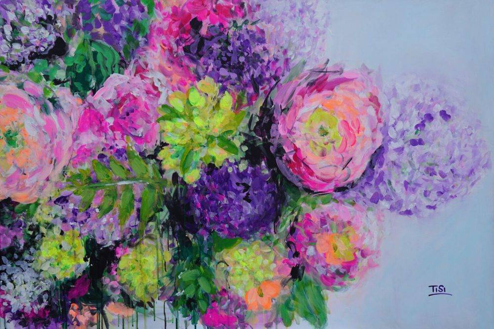 Abstrakte Kunst Blumenstrauß "Colourful Bouqet" von Silke Timpe Abstrakte Kunst Blumenstrauß "Colourful Bouqet" © Silke Timpe 2020