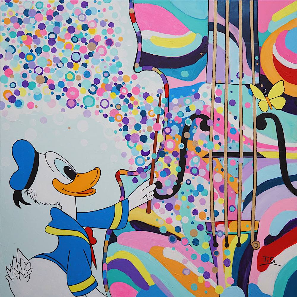 Pop Art Gemälde "Donald" © Silke Timpe 2022