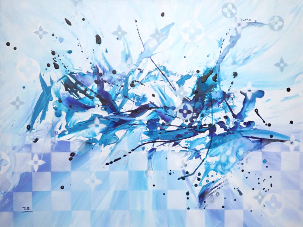 Pop Art Kunstwerk "Splish Splash" © Silke Timpe 2022