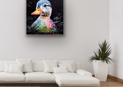 Pop Art Ente Duck "Gwendolyn: Vibrant Path" © Silke Timpe