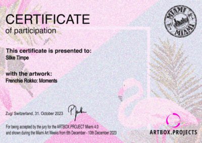 2023 Artbox Project Miami 4.0 Silke Timpe Fenchie Rokko - Moments - Certificate