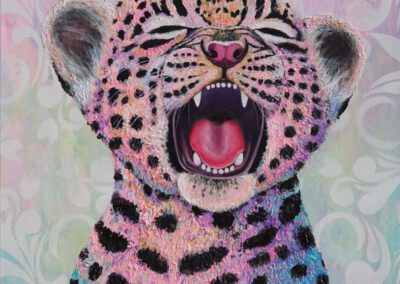Modernes Tiergemälde Gemälde Tierportrait Leopard "Roary", © Silke Timpe 2024